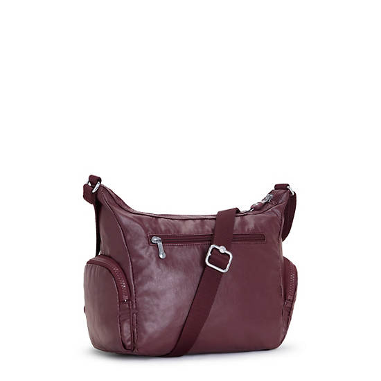 Kipling Gabbie Small Metallic Crossbody Táska Bordó | HU 1144BE